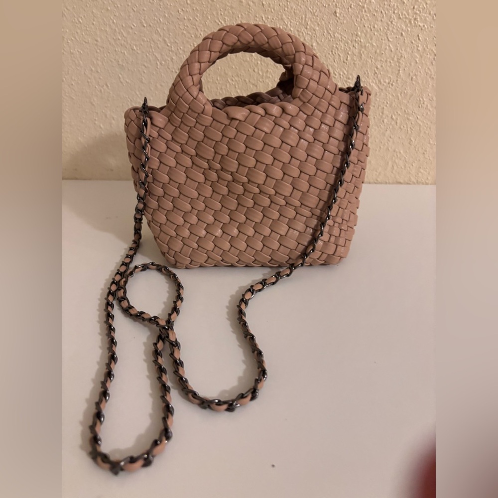 Woven Mini Tan Handbag Crossbody